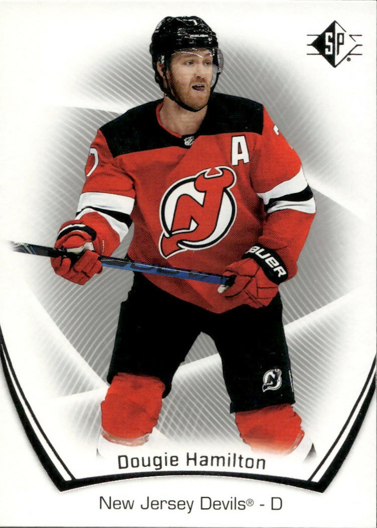 2021-22 Upper Deck SP Authentic Hockey - Base #32 Dougie Hamilton - New Jersey Devils - A