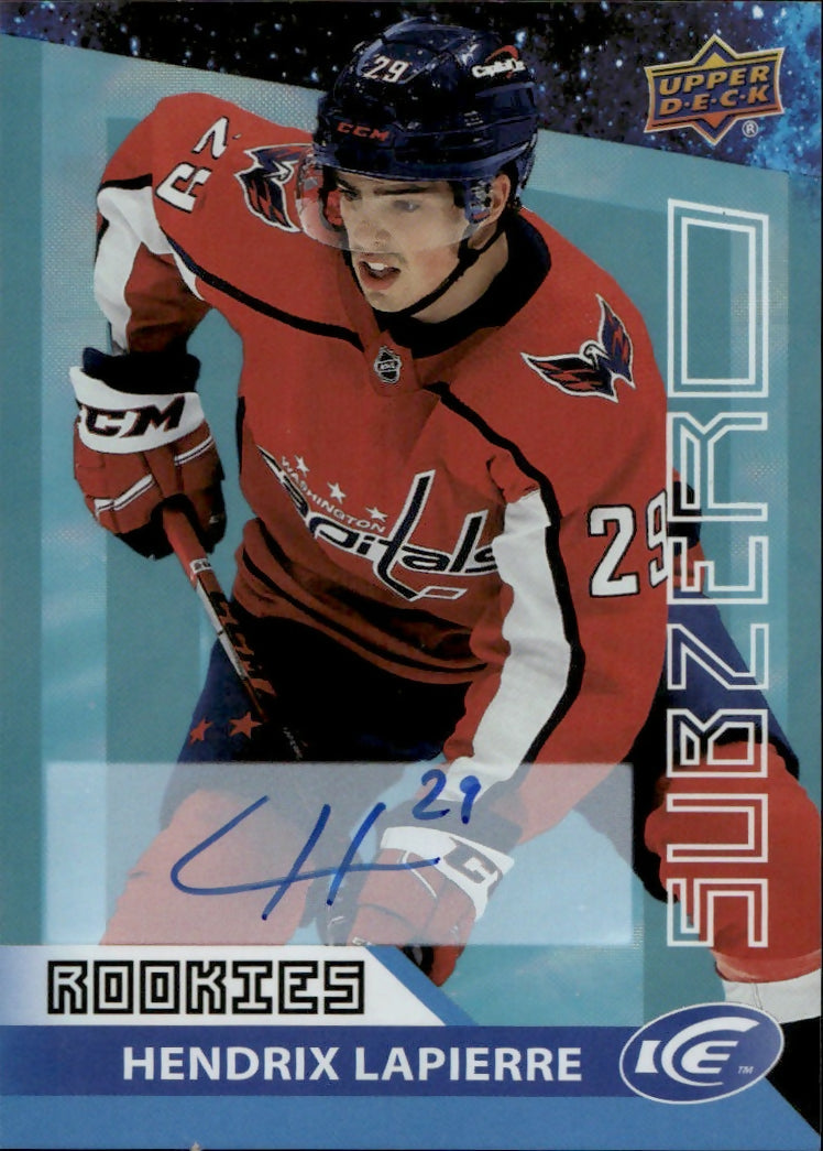 2021-22 Upper Deck Ice Hockey - Sub Zero - Signatures #SZ-46 Hendrix Lapierre - Washington Capitals - A