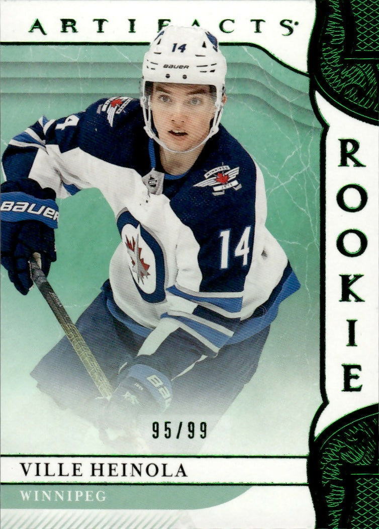 2019-20 Upper Deck Artifacts Hockey - Rookies - Green #RED211 Ville Heinola - Winnipeg Jets - A