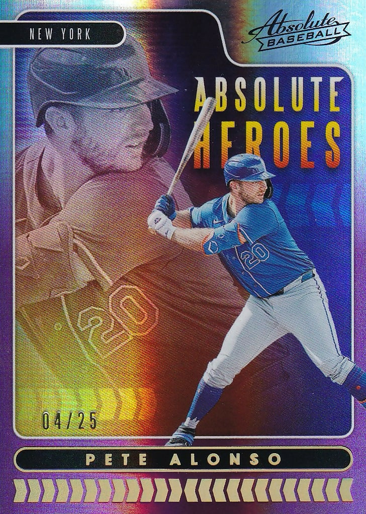 2020 Panini Absolute Absolute Heroes Spectrum Purple #AH3 Pete Alonso New York Mets