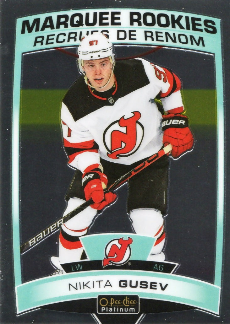 2019-20 Upper Deck O-Pee-Chee Platinum Hockey - Base - Marquee Rookie #184 Nikita Gusev - New Jersey Devils