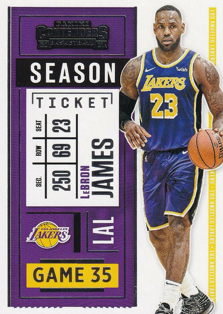 2020-21 Panini Contenders #81 LeBron James Los Angeles Lakers