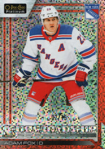 2023-24 Upper Deck O-Pee Chee Platinum Hockey - Showmanship - Orange Pixels :15 #S-19 Adam Fox - New York Rangers - A