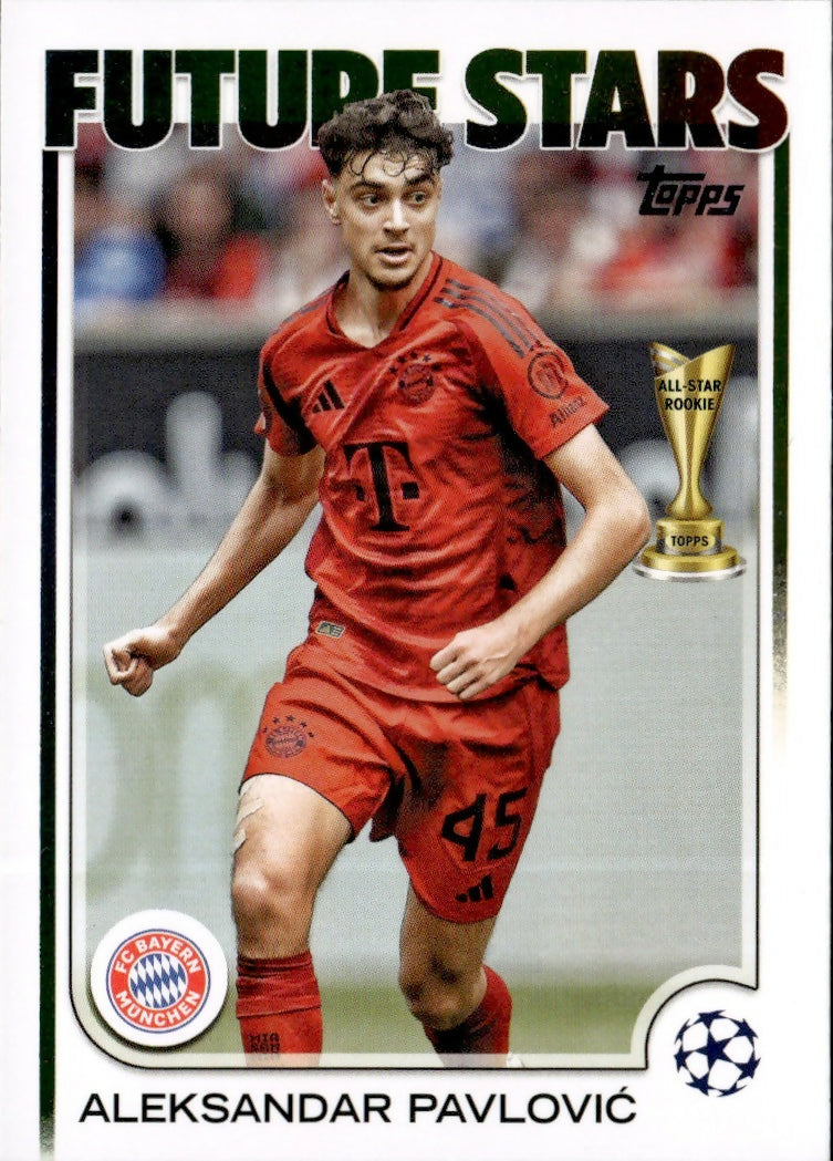 2024-25 Topps UEFA Club Competitions - Base #61 Aleksander Pavlovic - Fc Bayern Munchen - A