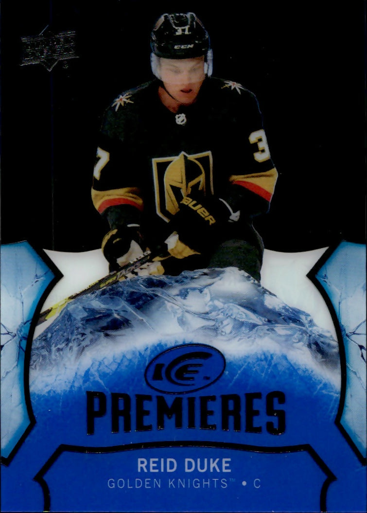 2021-22 Upper Deck Ice Hockey - Base - Premiers :1299 #123 Reid Duke - Vegas Golden Knights - A