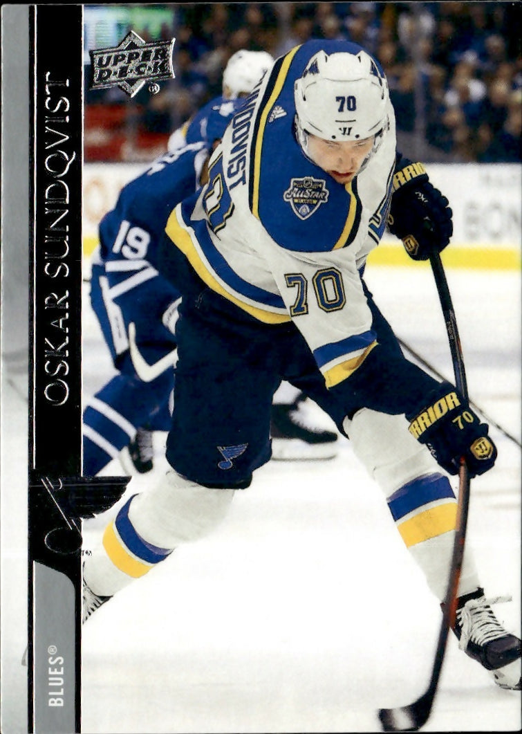 2020-21 Upper Deck Series 2 Hockey - Base #407 Oskar Sundqvist - St. Louis Blues - A