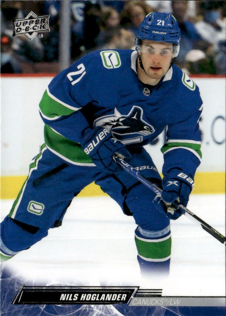 2022-23 Upper Deck Series 1 Hockey - Base #175 Nils Hoglander - Vancouver Canucks - A