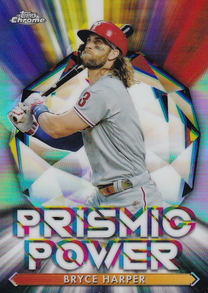 2021 Topps Chrome Prismic Power #PP-4 Bryce Harper Philadelphia Phillies