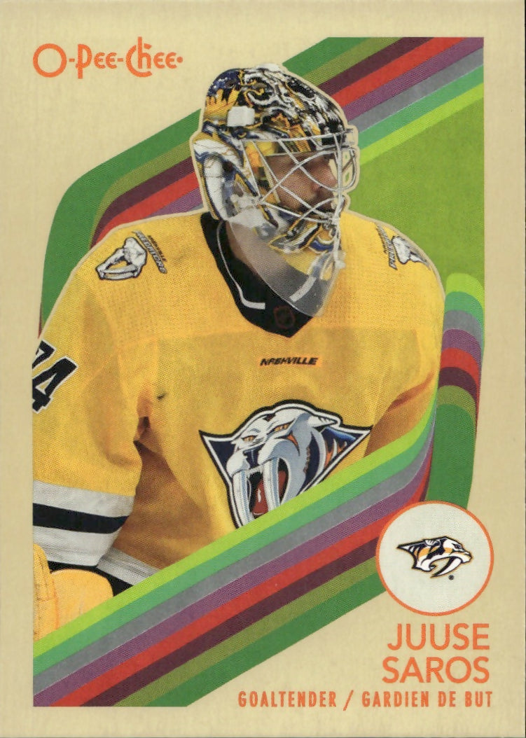 2023-24 Upper Deck O-Pee-Chee Hockey - Base - Retro #524 Juuse Saros - Nashville Predators