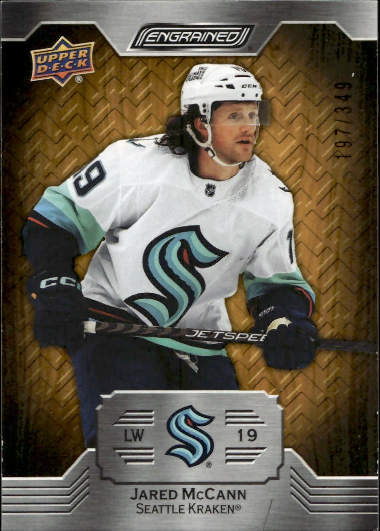 2023-24 Upper Deck Engrained Hockey - Base :349 #46 Jared McCann - Seattle Kraken - A