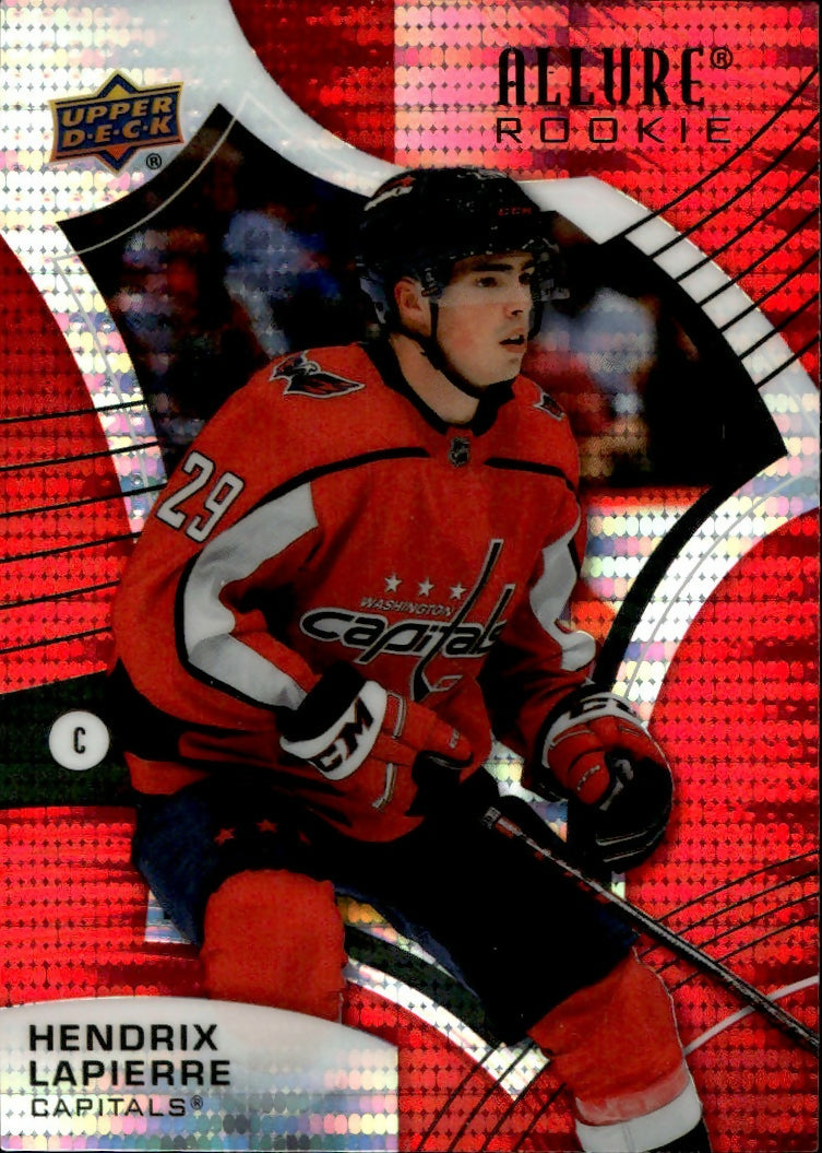 2021-22 Upper Deck Allure Hockey - Base - Rookie - Red Rainbow #103 Hendrix Lapierre - Washington Capitals - A