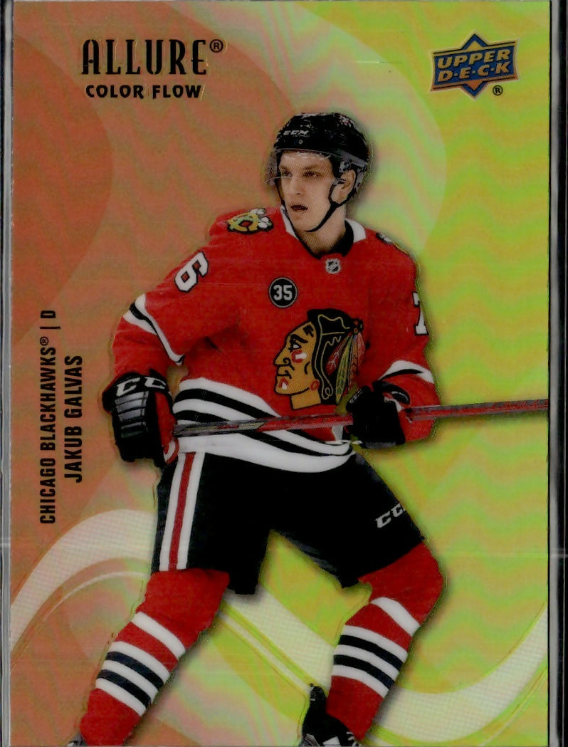 2022-23 Upper Deck Allure Hockey - Color Flow - Orange-Yellow #SF-68 Jakub Galvas - Chicago Blackhawks