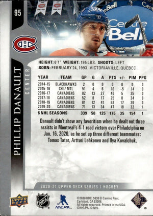 2020-21 Upper Deck Series 1 Hockey #95 Phillip Danault - Montreal Canadiens