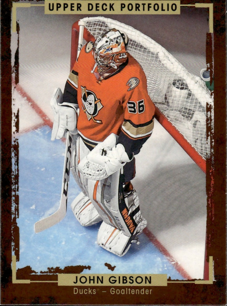 2015-16 Upper Deck Portfolio Hockey - Base #163 John Gibson - Anaheim Ducks