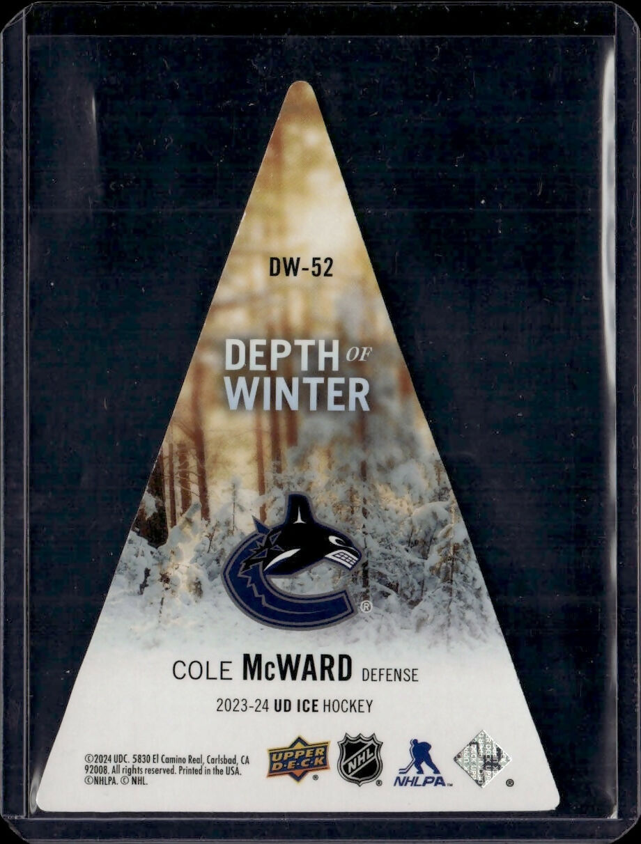 2023-24 Upper Deck Ice Hockey - Depth Of Winter #DW-52 Cole McWard - Vancouver Canucks - B