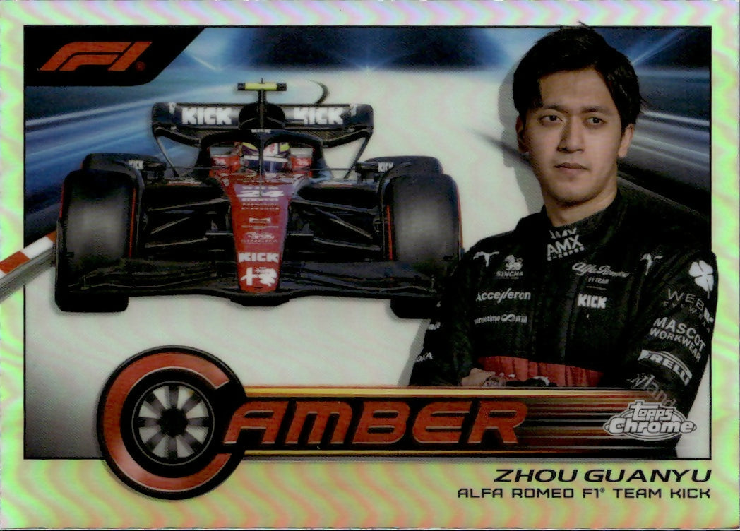2023 Topps Chrome Formula 1 Camber #CAM-ZG Zhou Guanyu - Alfa Romeo F1 Team Kick - A