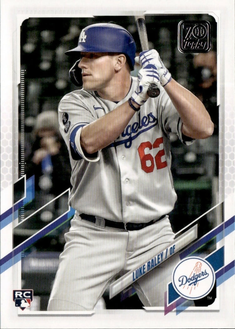 2021 Topps Update #US7 Luke Raley Los Angeles Dodgers Rookie
