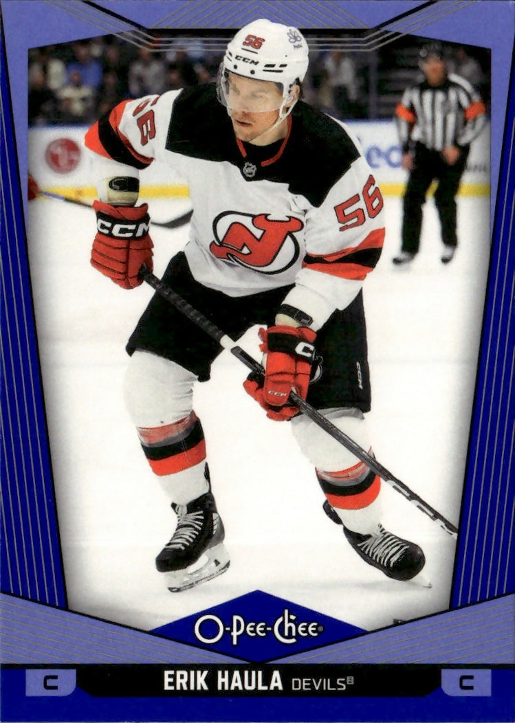 2024-25 Upper Deck O-Pee-Chee - Base - Blue #205 Erik Haula - New Jersey Devils - A