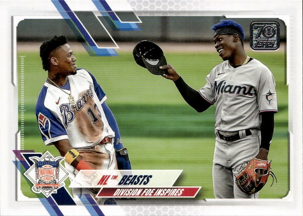 2021 Topps Update #US306 NL Beasts (Ronald Acuna Jr. / Jazz Chisholm Jr.) VC