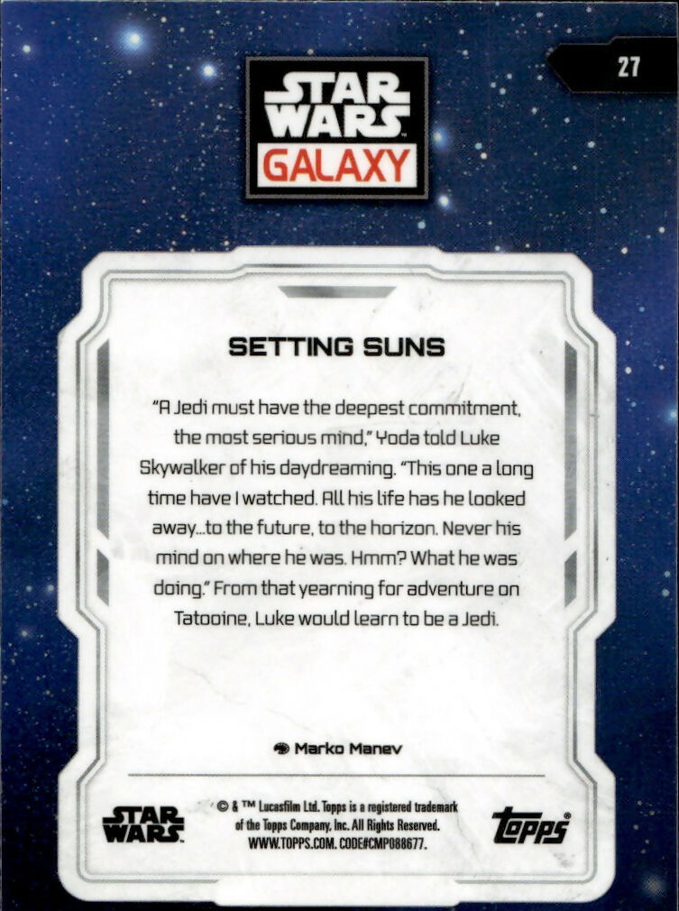 2024 Topps Star Wars Galaxy Chrome - Base #27 Setting Suns - B