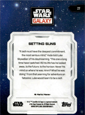 2024 Topps Star Wars Galaxy Chrome - Base #27 Setting Suns - B