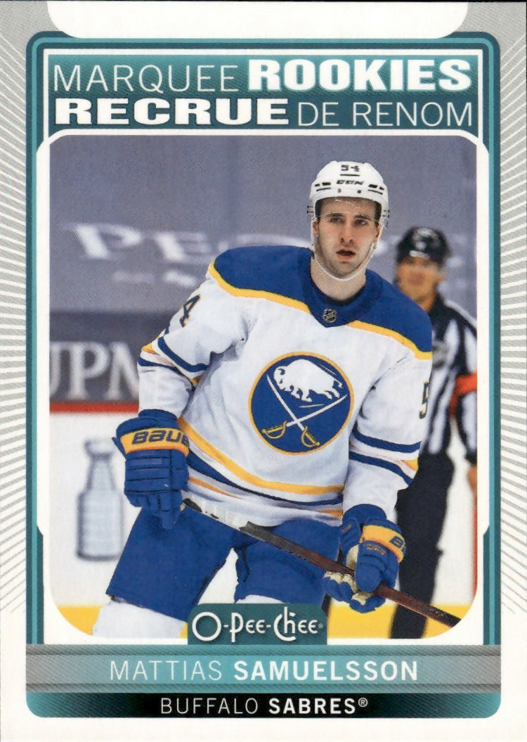 2021-22 Upper Deck Series 2 - O-Pee-Chee Update #524 Mattis Samuelsson - Buffalo Sabres - A