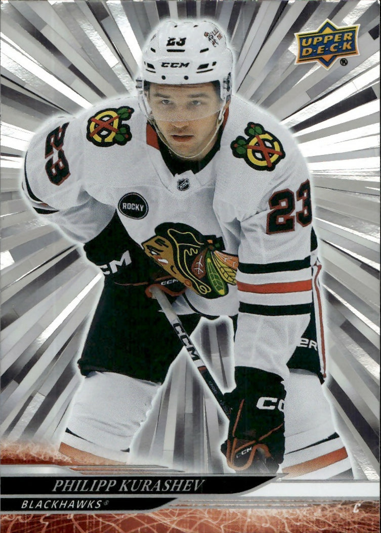2024-25 Upper Deck Series 1 Hockey - Base - Outbursts #47 Philipp Kurashev - Chicago Blackhawks - A