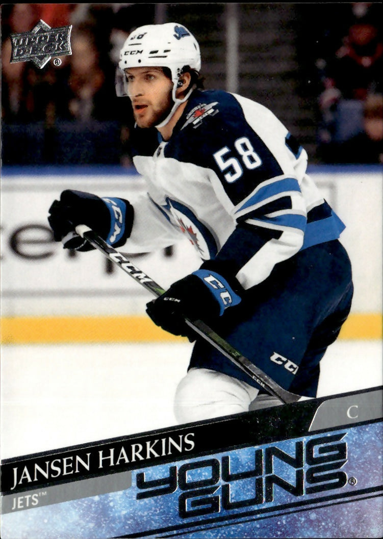 2020-21 Upper Deck Series 1 Hockey Base - Young Guns #229 Jansen Harkins Winnipeg Jets Rookie