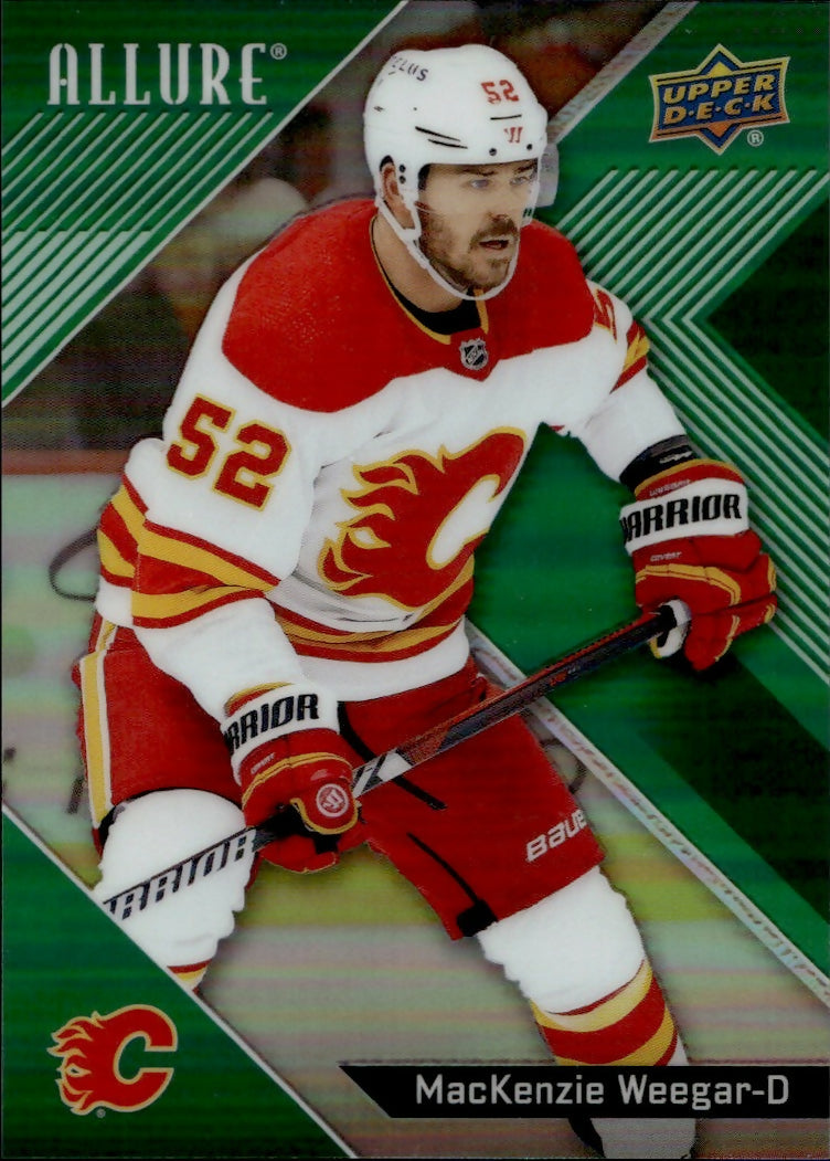 2024-25 Upper Deck Allure Hockey - Base - Green Rainbow :99 #99 MacKenzie Weegar - Calgary Flames - A