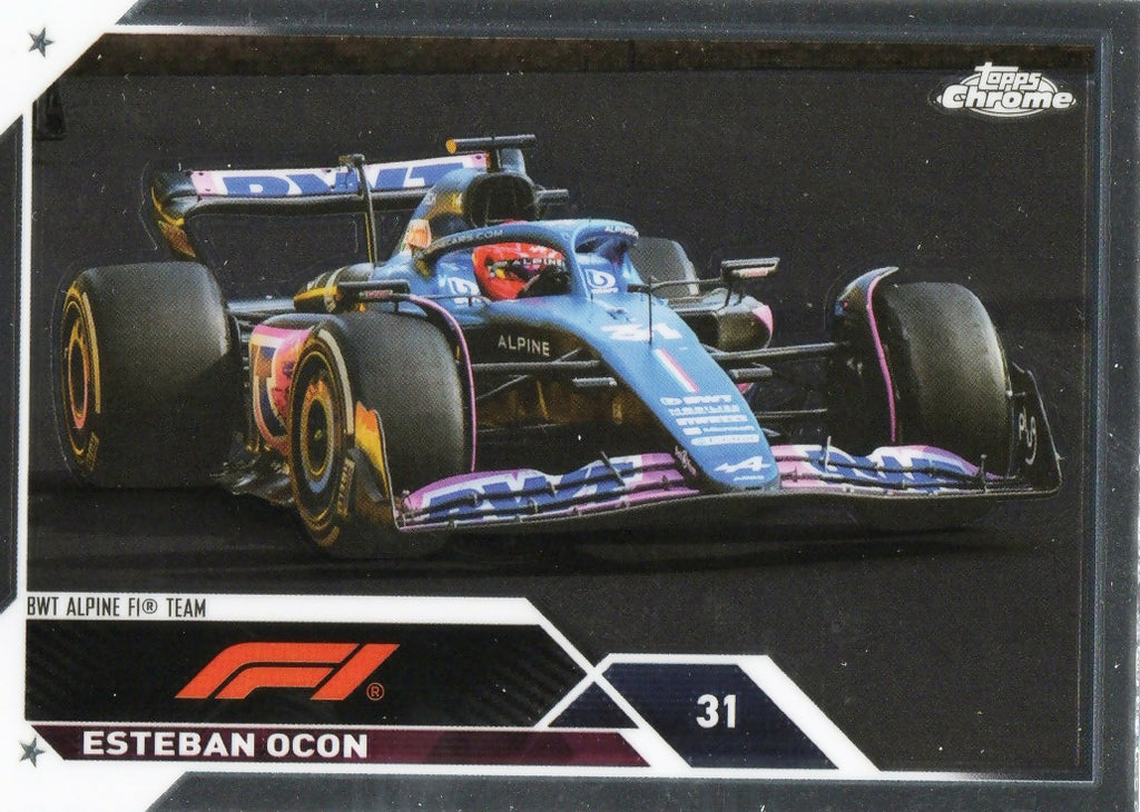 2023 Topps Chrome Formula 1 Base #109 - F1 Cars Esteban Ocon - BWT Alpine F1 Team - A