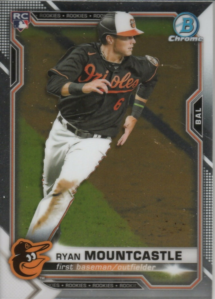 2021 Bowman Chrome Baseball - [Base] #64 Ryan Mountcastle - Baltimore Orioles - A
