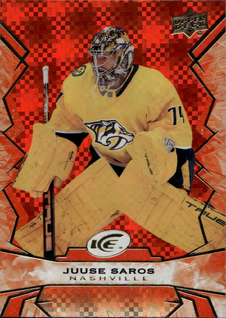 2022-23 Upper Deck Ice Hockey - Base - Orange #100 Juuse Saros - Nashville Predators - A