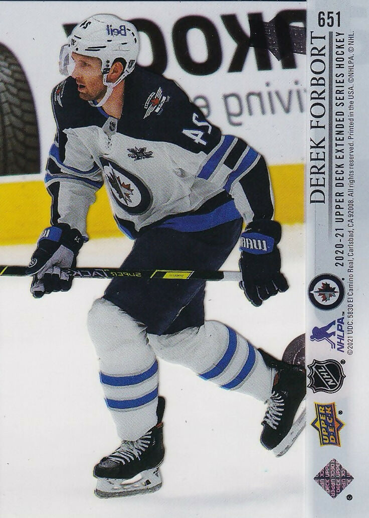 2020-21 Upper Deck Clear Cut #651 Derek Forbort Winnipeg Jets