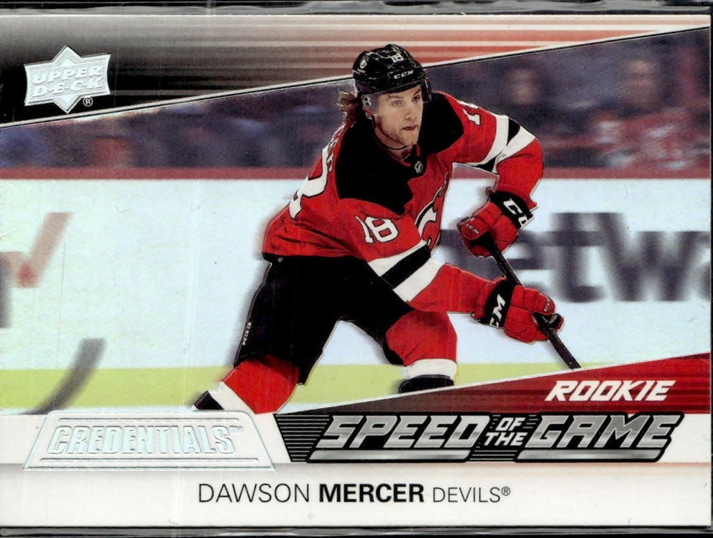 2021-22 Upper Deck Credentials Speed of the Game Rookies #SGR10 Dawson Mercer New Jersey Devils