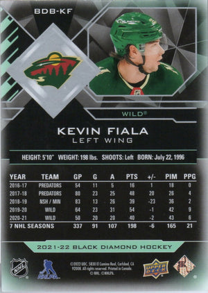 2021-22 Upper Deck Black Diamond Hockey - Base /349 #BDB-KF Kevin Fiala - Minnesota Wild