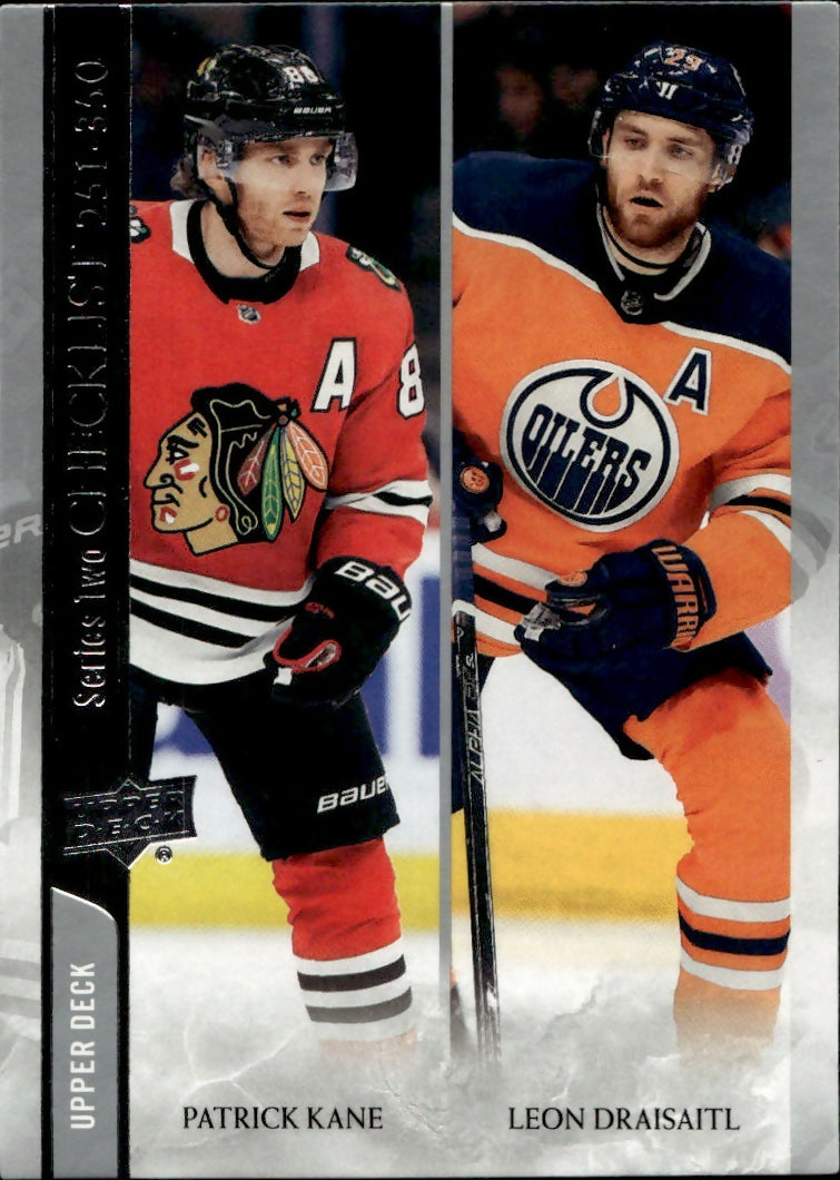 2020-21 Upper Deck Series 2 Hockey - Base #449 Checklist - Patrick Kane:Leon Draisaitl - A