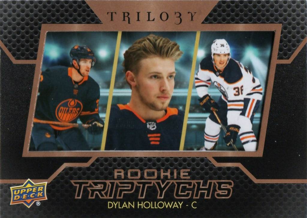 2022-23 Upper Deck Trilogy Hockey - Triptychs - Rookie #RT-DH Dylan Holloway - Edmonton Oilers - A