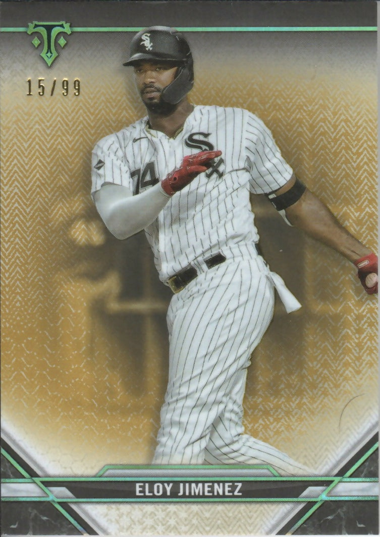 2021 Topps Triple Threads Baseball - [Base] - Gold :99 #34 Eloy Jimenez - Chicago White Sox - F