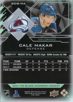 2021-22 Upper Deck Black Diamond Hockey - Base /349 #BDB-MA Cale Makar - Colorado Avalanche