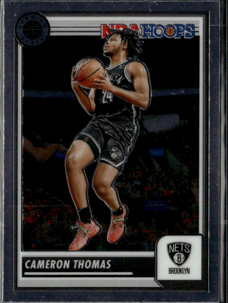 2023-24 Panini NBA Hoops Premium Stock - Base #130 Cameron Thomas - Brooklyn Nets - A