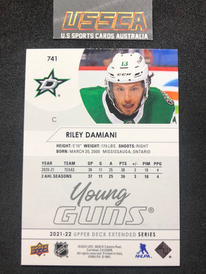 2021-22 Upper Deck Extended Series #741 - Young Guns - Riley Damiani - Dallas Stars