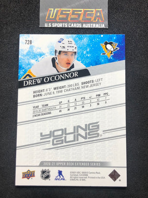 2020-21 Upper Deck Extended Series - Young Guns #728 Drew O'Connor - Pittsburgh Penguins