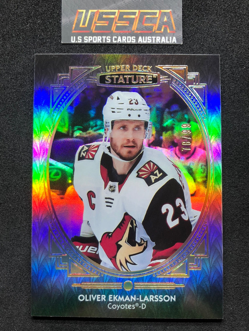 2020-21 Upper Deck Stature Hockey - [Base Portrait Variant] #28 - 79/99 - Oliver Ekman-Larsson - Arizona Coyotes