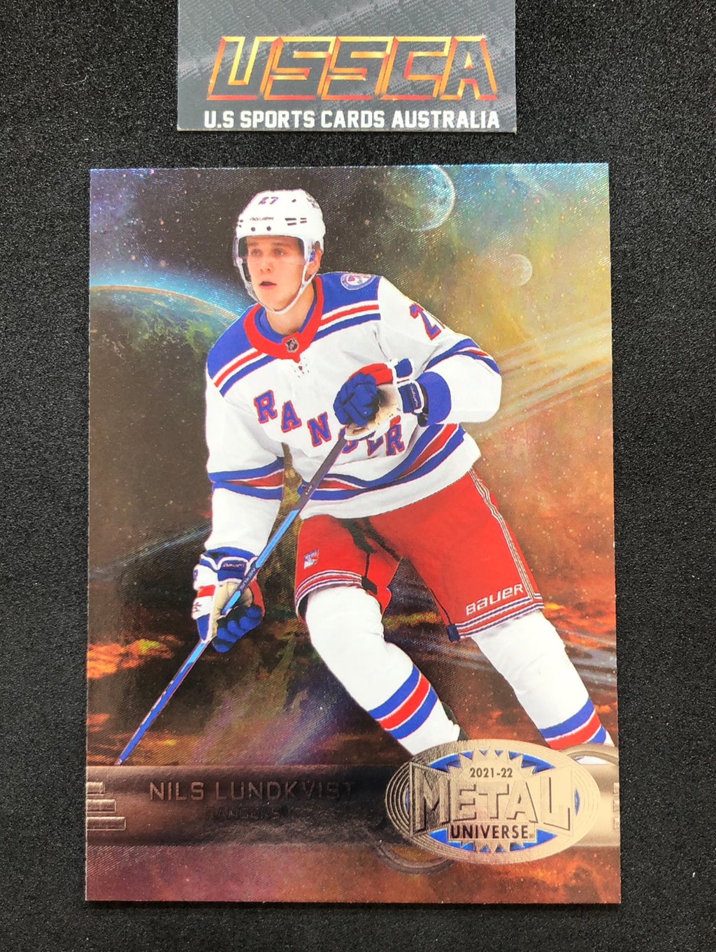 2021-22 Upper Deck Skybox Metal Universe - [1997-98 Retro] #R-38 Nils Lundkvist - New York Rangers