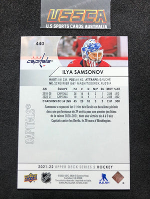 2021-22 Upper Deck Series Two #440 Ilya Samsonov - Washington Capitals