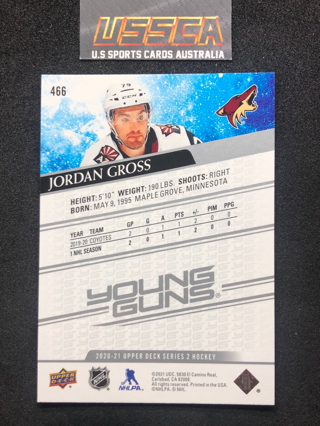 2020-21 Upper Deck Series Two #466 - Young Guns - Jordan Gross - Arizona Coyotes