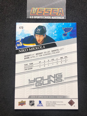 2020-21 Upper Deck Series Two #470 - Young Guns - Niko Mikkola - St. Louis Blues