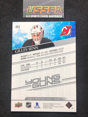 2020-21 Upper Deck Series Two #453 - Young Guns - Gilles Senn - New Jersey Devils