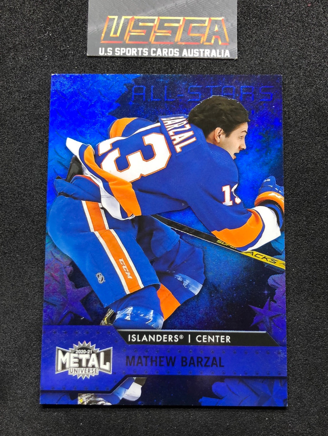 2020-21 Upper Deck Skybox Metal Universe - [Base Blue Spectrum] #152 - Mathew Barzal - New York Islanders