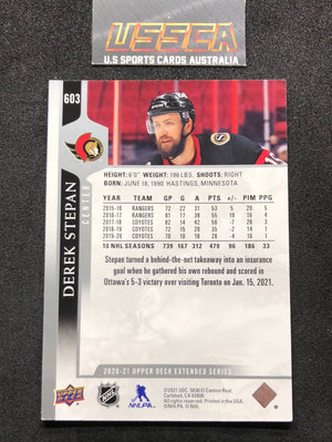 2020-21 Upper Deck Extended Series #603 Derek Stepan - Ottawa Senators